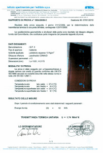 trasmittana termica porte blindate